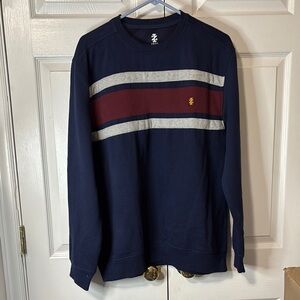 IZOD Men's Navy and Burgundy Sweater New Without Tags Sz Large